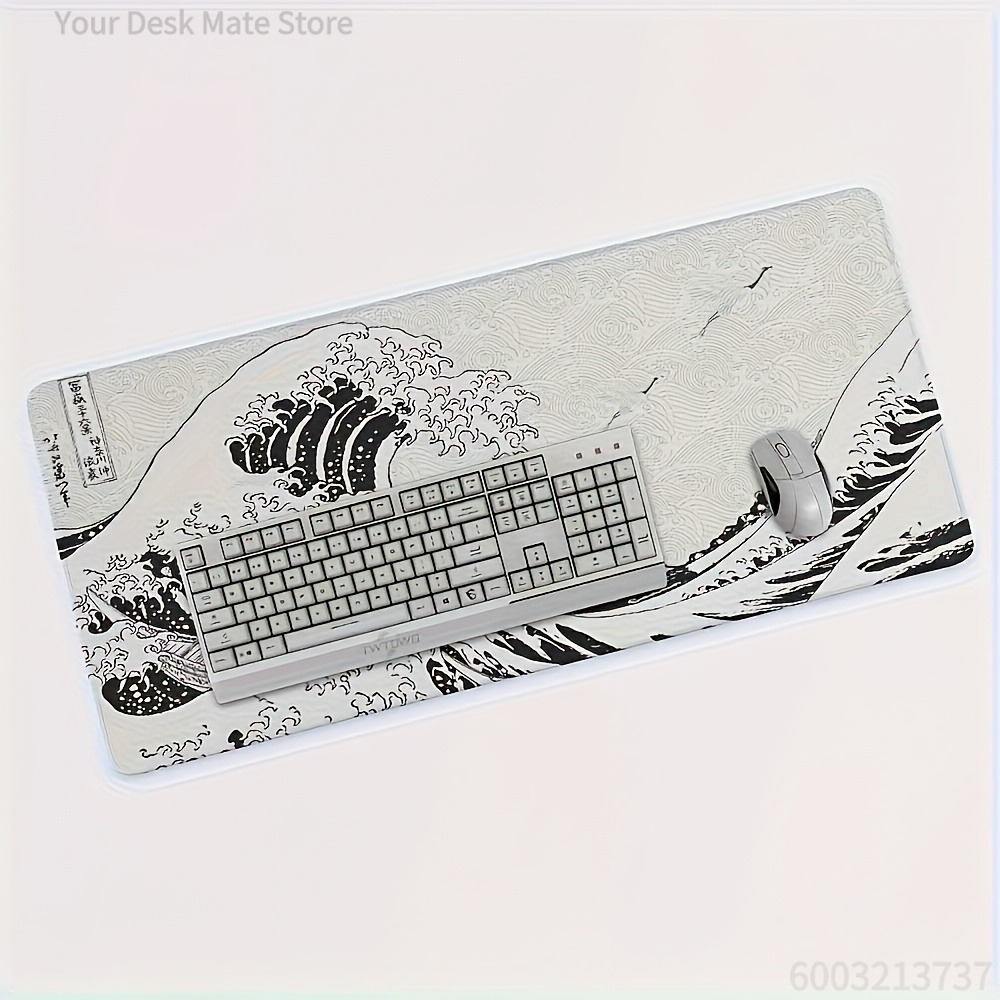 Desk Setup Black And White - Alfombrilla de escritorio XXL con diseño