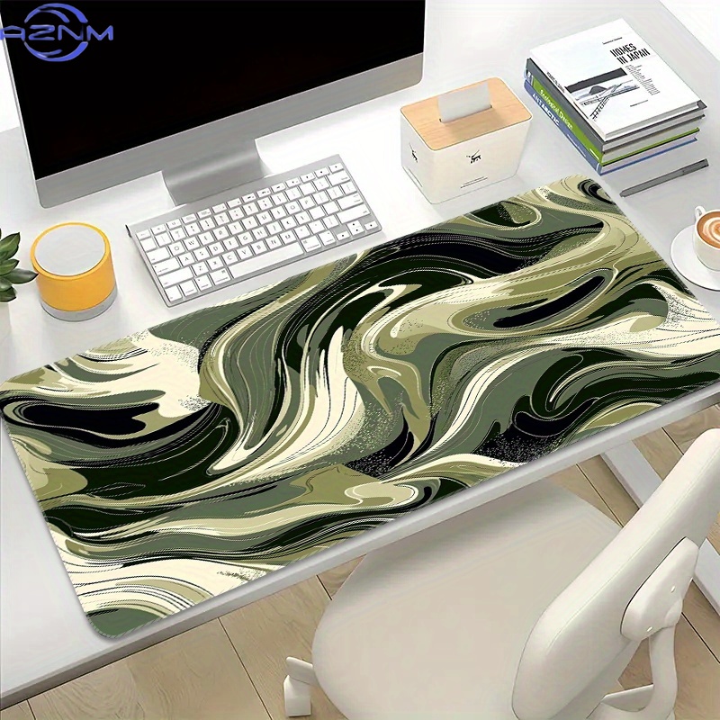 Desk Setup Black And White - Alfombrilla de ratón extra grande para