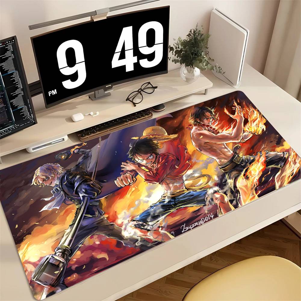 Desk Setup Anime - Alfombrilla de ratón de goma para