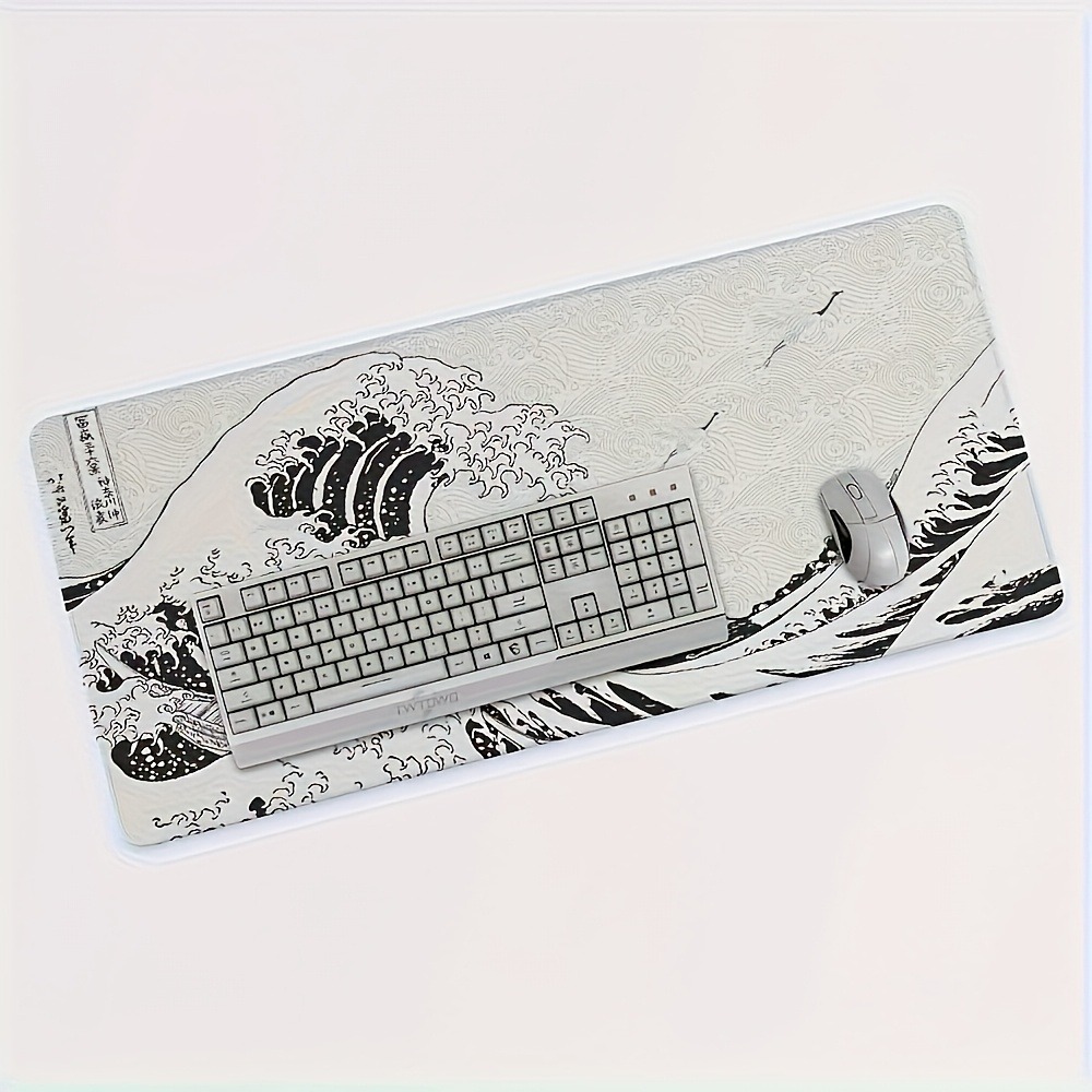 Desk Setup Black And White - Alfombrilla de escritorio XXL con diseño