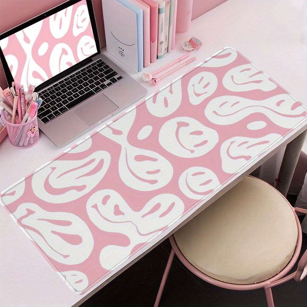 Desk Setup Study - Alfombrilla de Escritorio Rosa Estética, Set
