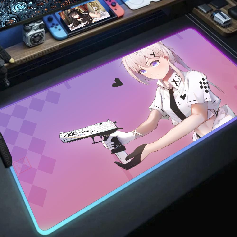 Desk Setup Anime - Alfombrilla de Ratón para Juegos de