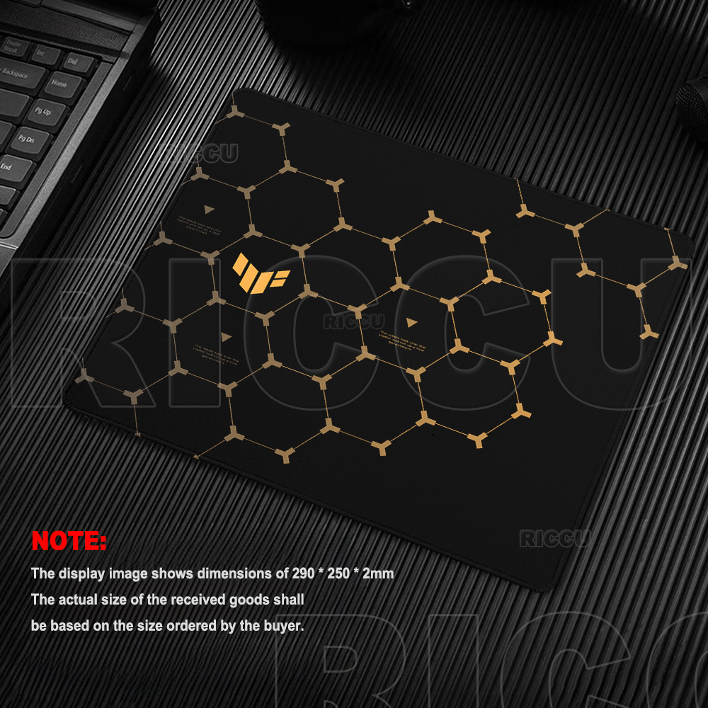 Desk Setup Black And White - Alfombrilla de ratón Hexagon TUF Gaming,