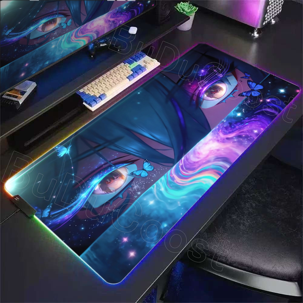 Desk Setup Anime - Alfombrilla de escritorio RGB, hermoso atajo