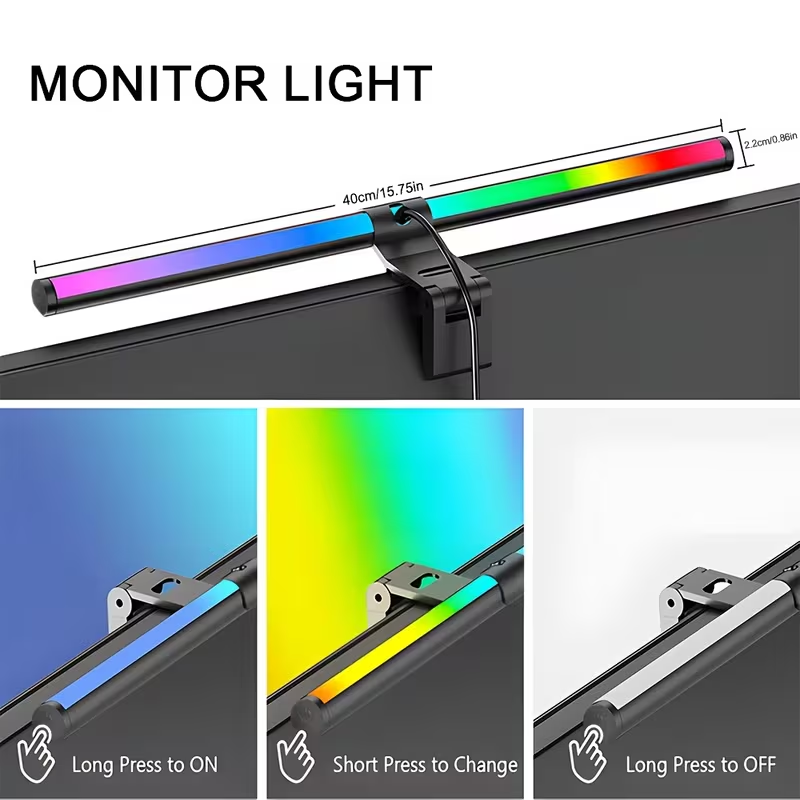 Barra de luz RGB para monitor, - Desk Setup Study reseña y precio