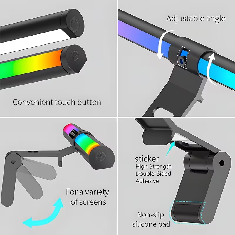 Barra de luz RGB para monitor, - Desk Setup Study reseña y precio