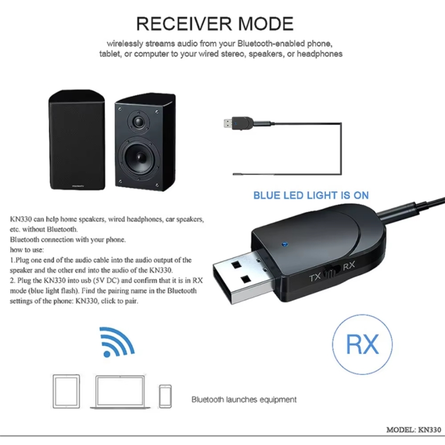 KN330 3 en 1 Bluetooth 5,0 tra - Desk Hifi Setup reseña y precio