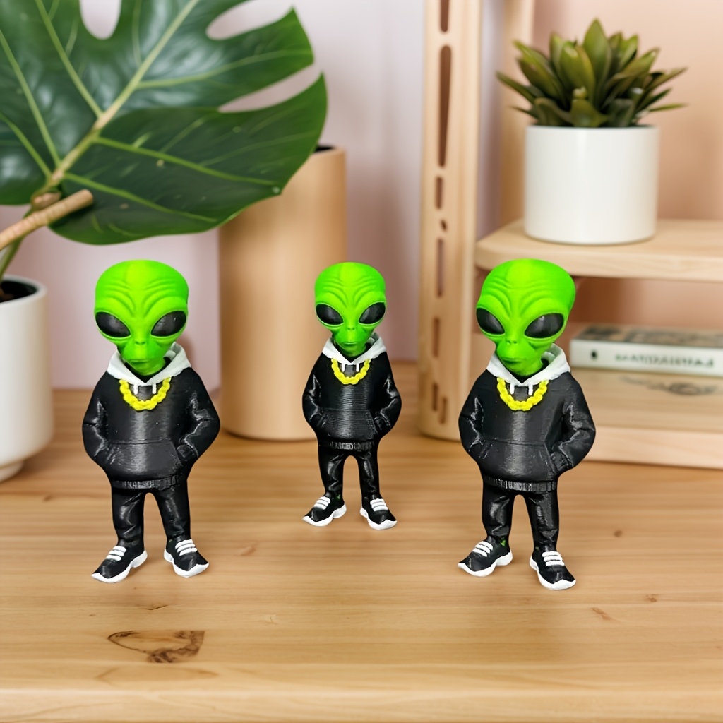 Figura de alienígena verde de  - Desk Setup Design reseña y precio