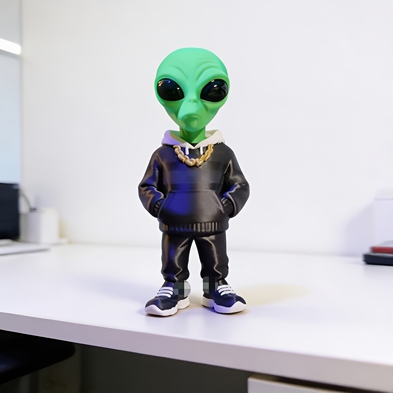 Figura de alienígena verde de  - Desk Setup Design reseña y precio